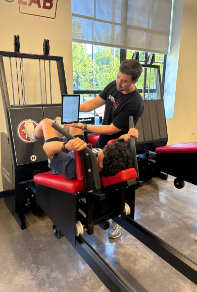 youth athlete leg press