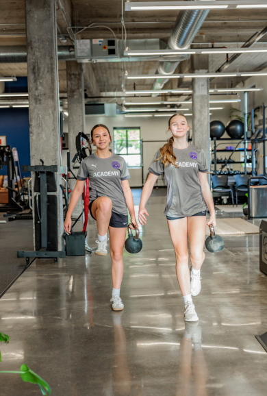 youth athlete kettle bell
