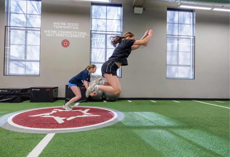youth athlete jumping